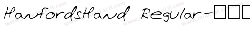 HanfordsHand Regular字体转换